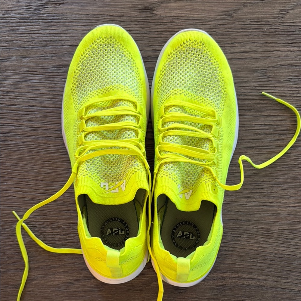 APL Neon Yellow Performance Sneakers